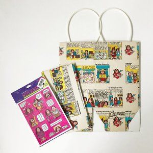 Vintage Cathy Guisewite Stickers & Gift Bag Set New Old Stock Ephemera